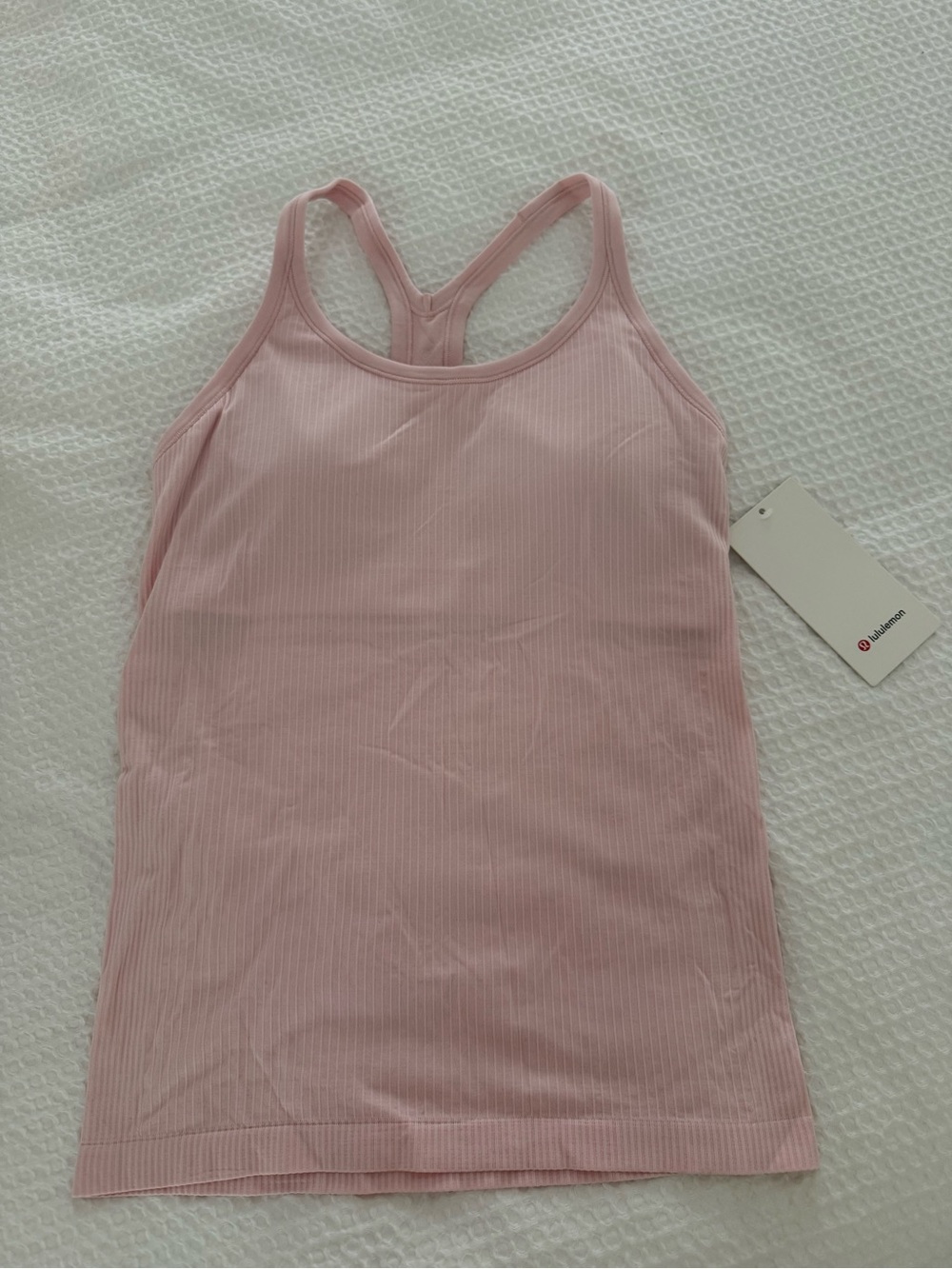 Lululemon Pink Ribbed Racerback Tank Top - Picture 2 of 3